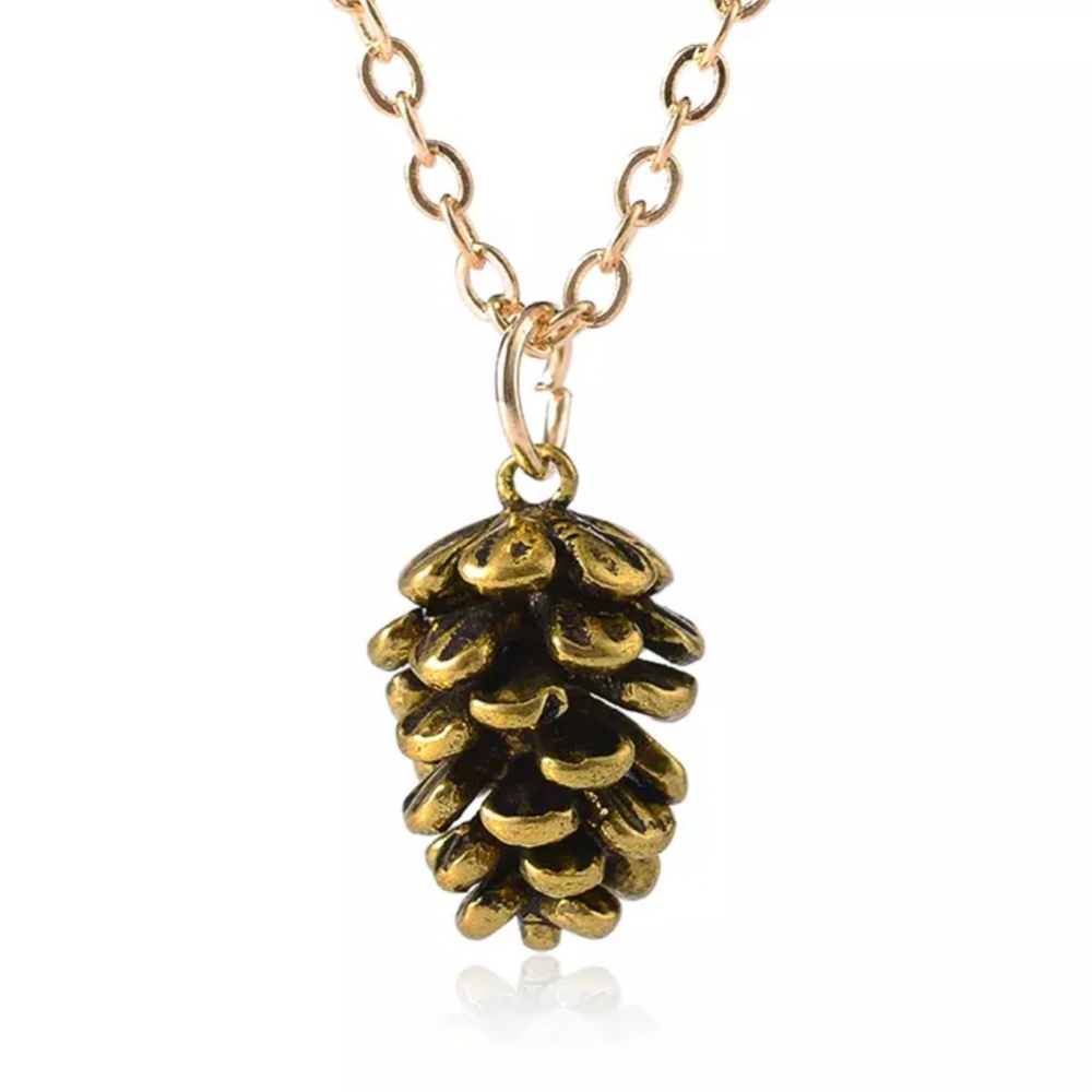 PINECONE PENDANT NECKLACE NEW